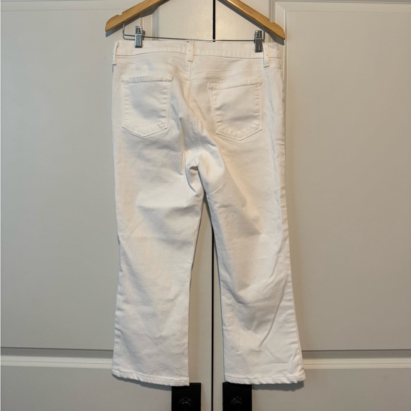 J Brand Selena Mide Rise Crop Bootcut Jeans in White Blanc sz 32 - Picture 4 of 8